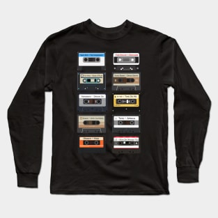 Cassette Tapes with Greatest Songs - Music Lover gift - Music Teacher Gift - Music Art Gift - Musician Gift Long Sleeve T-Shirt